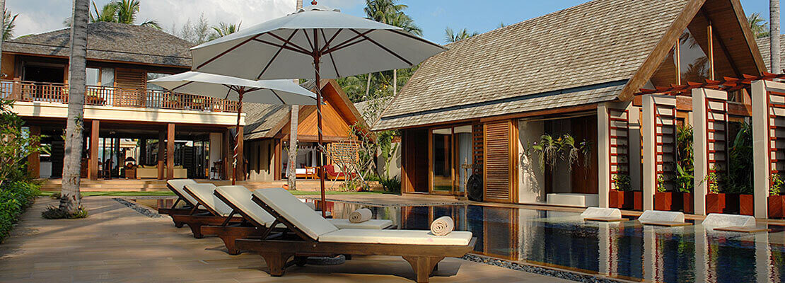 Baan Puri - Sun loungers by the pool